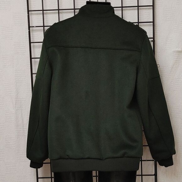 INSOMNIA BY MANZINI SOFT POLY WOOL BOMBER STYLE JACKET. - Picture 5 of 11